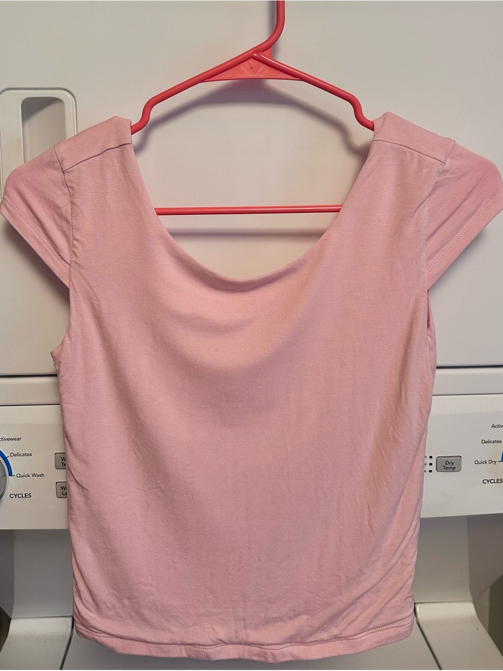 wild fable Light Pink Scoop Neck Cap Sleeve Top